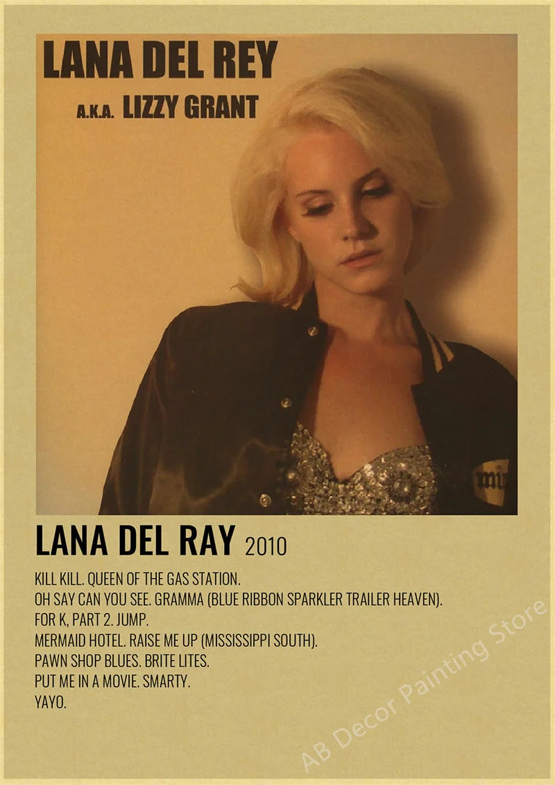 Lana Del Rey Retro Posters | Vintage Mood Enhancer