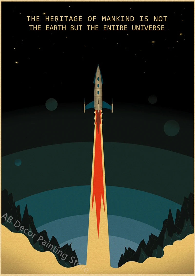 Buzz's Retro Space Travel Posters – Planets and Universe