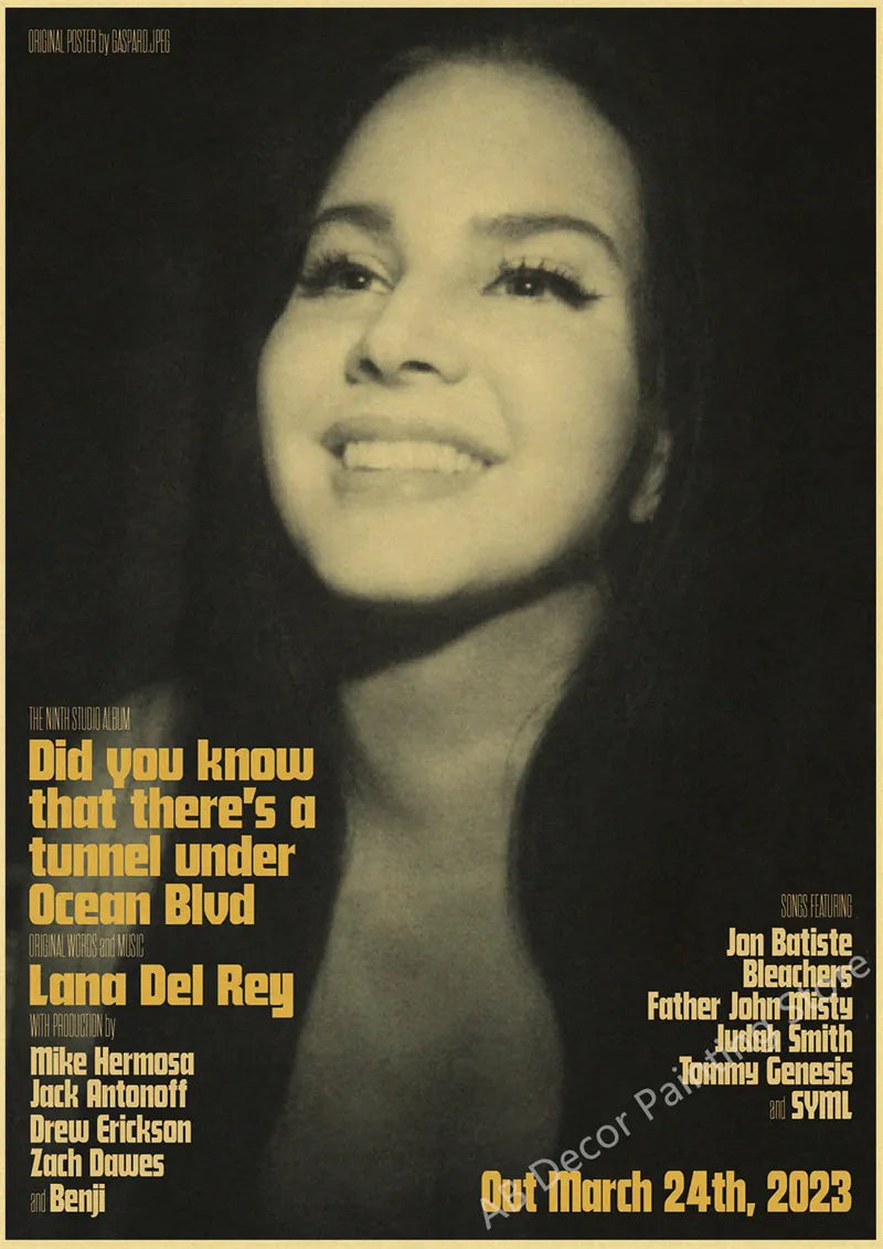 Lana Del Rey Retro Posters | Vintage Mood Enhancer