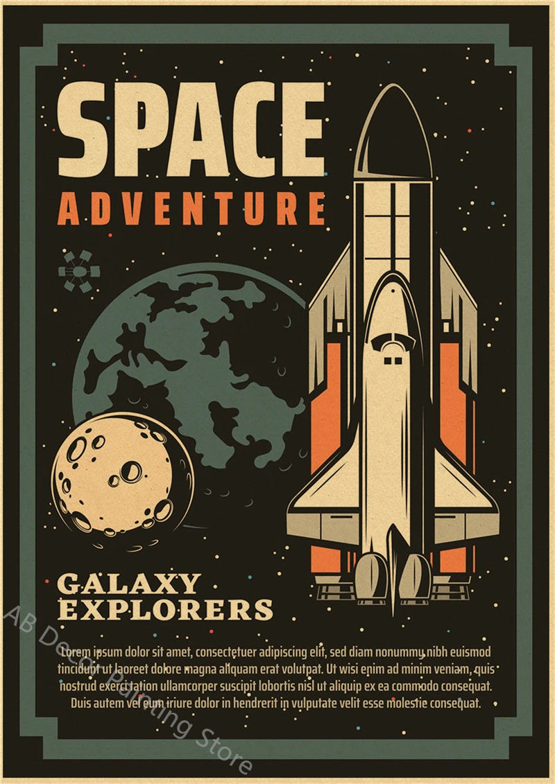 Buzz's Retro Space Travel Posters – Planets and Universe