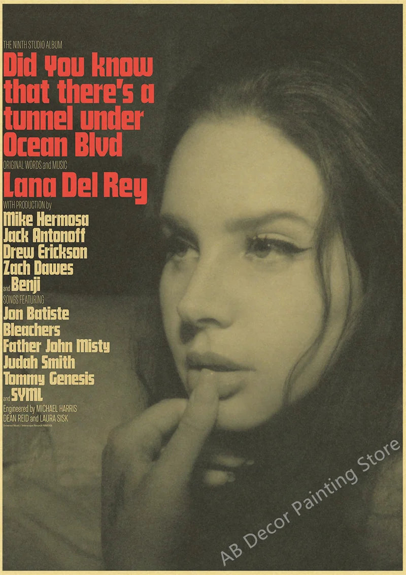 Lana Del Rey Retro Posters | Vintage Mood Enhancer
