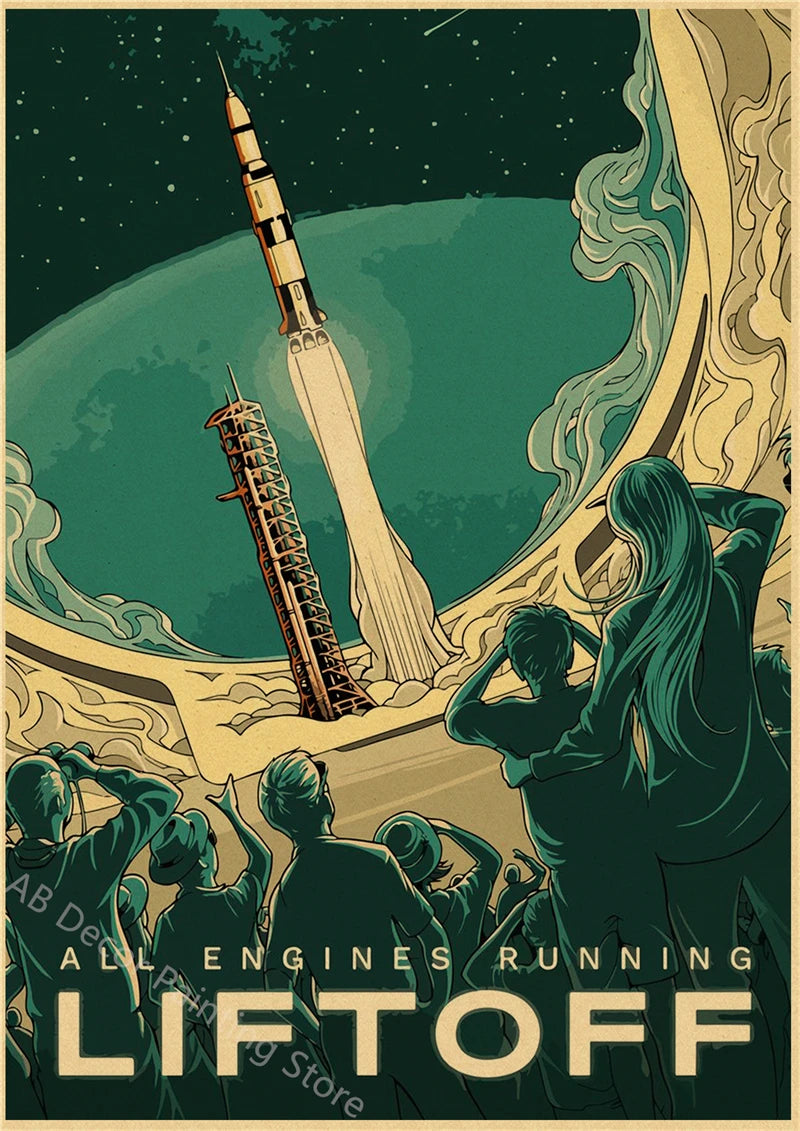 Buzz's Retro Space Travel Posters – Planets and Universe