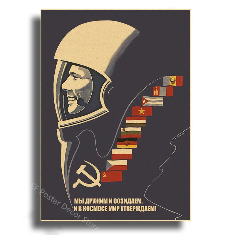 Steamer's Soviet Rocket Poster | Iconic Space Decor