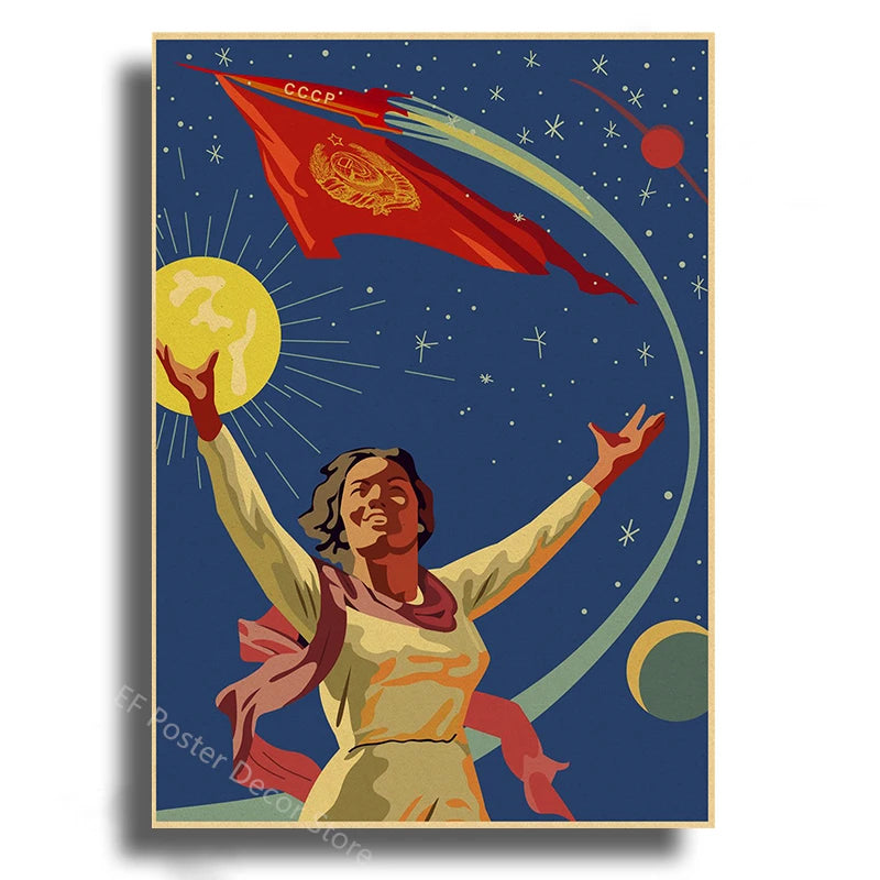 Steamer's Soviet Rocket Poster | Iconic Space Decor