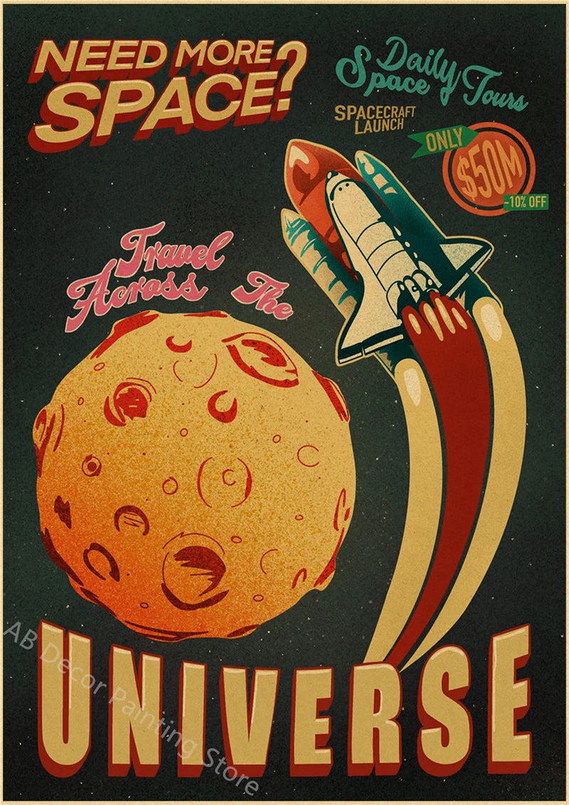 Buzz's Retro Space Travel Posters – Planets and Universe