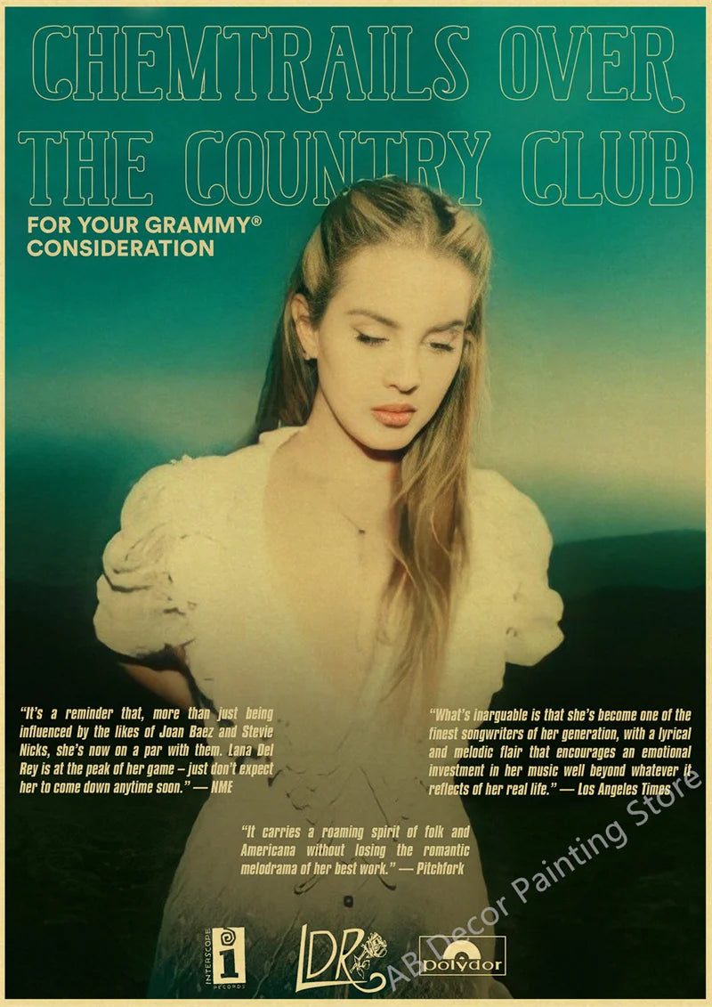 Lana Del Rey Retro Posters | Vintage Mood Enhancer