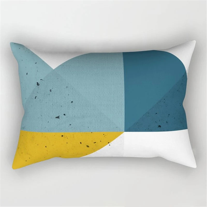 Geo's Fun Rainbow Abstract Bolster Pillows - Vibrant & Unique Decor