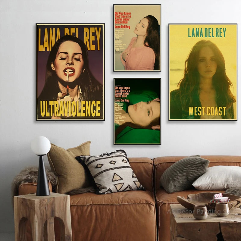 Lana Del Rey Retro Posters | Vintage Mood Enhancer