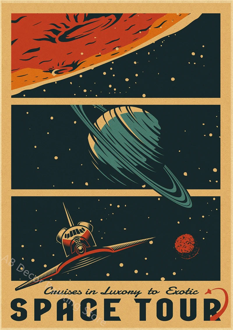 Buzz's Retro Space Travel Posters – Planets and Universe