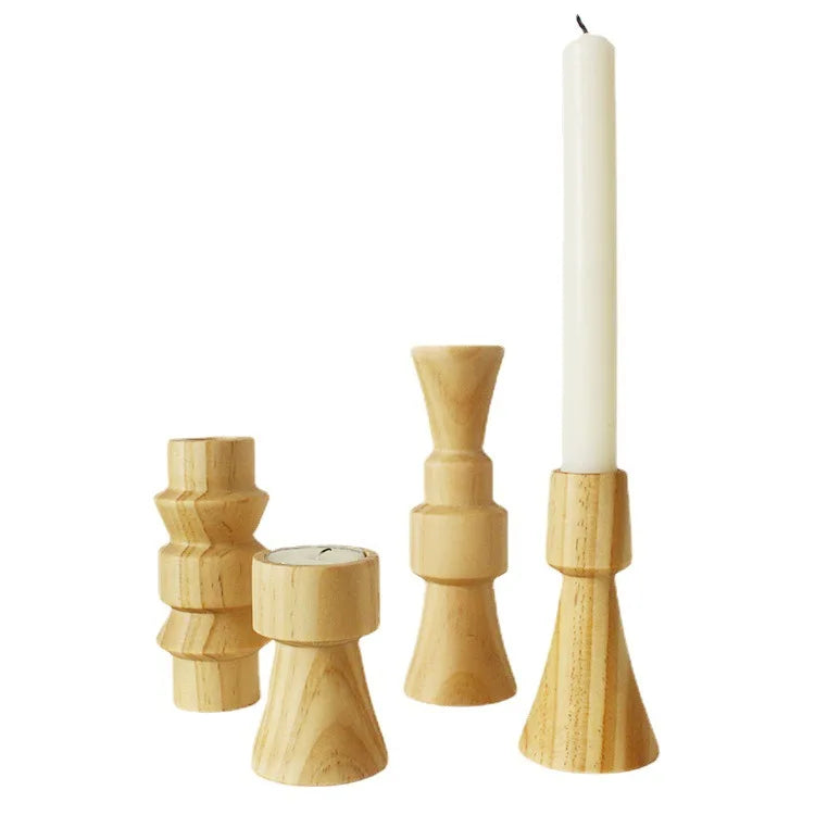 Mickey's Wooden Candle Holders