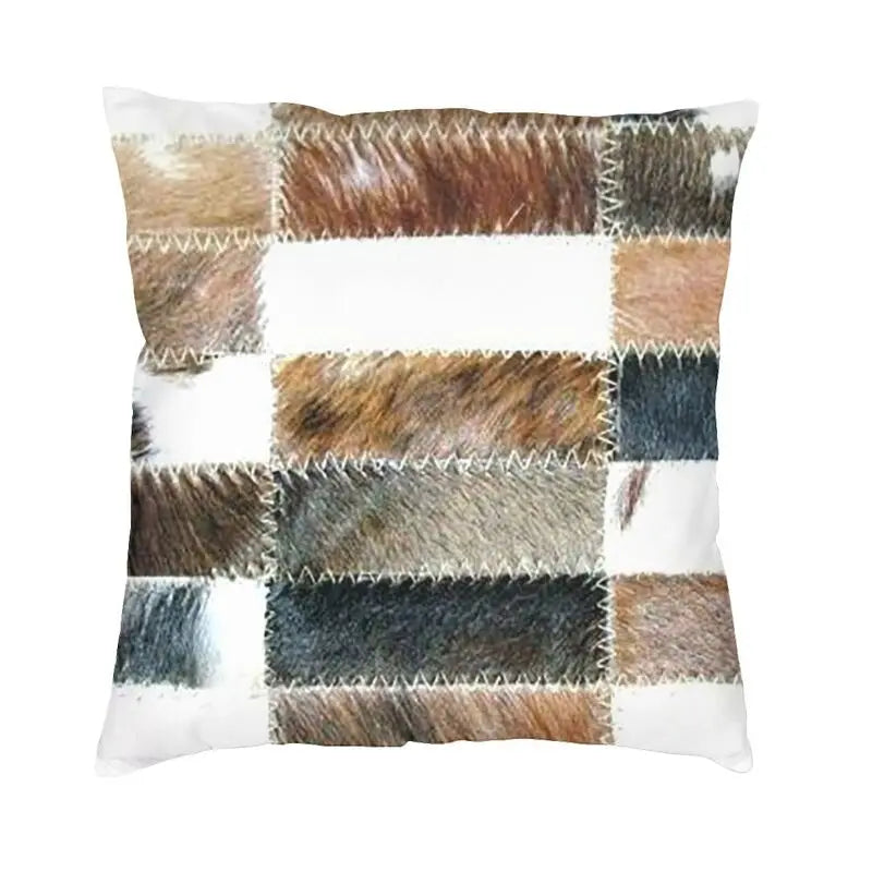 Celia's Cowhide Texture Pillow - Stylish and Unique Home Decor