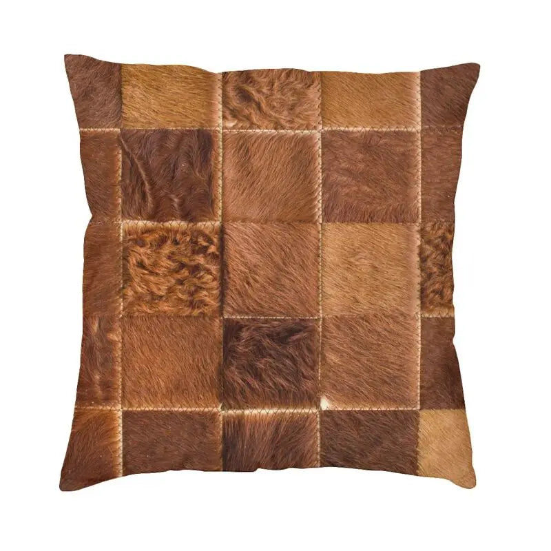 Celia's Cowhide Texture Pillow - Stylish and Unique Home Decor