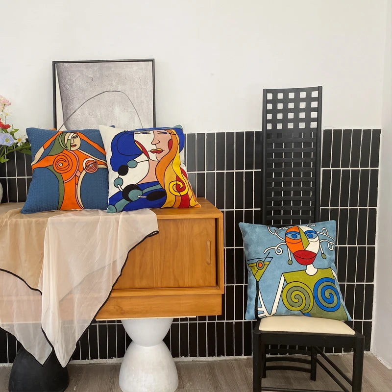 Petra's Picasso Pillow Collection - Modern Art Pillows for Home Decor