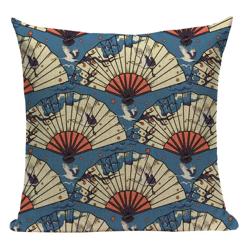 Vintage Surf Japanese Pillow Covers - Unique Home Decor