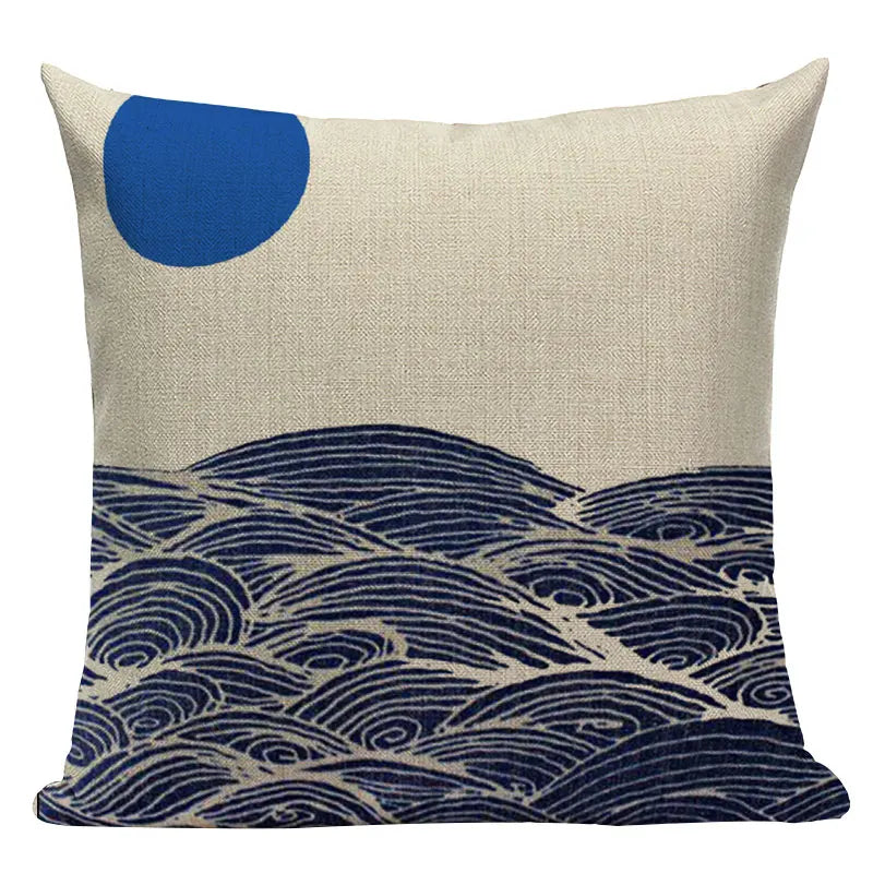 Vintage Surf Japanese Pillow Covers - Unique Home Decor