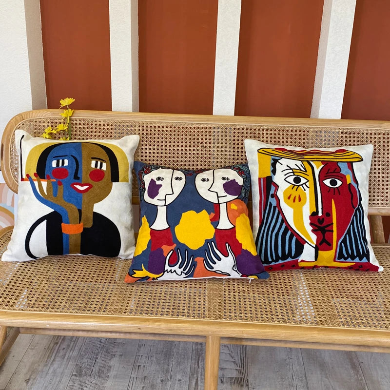 Petra's Picasso Pillow Collection - Modern Art Pillows for Home Decor