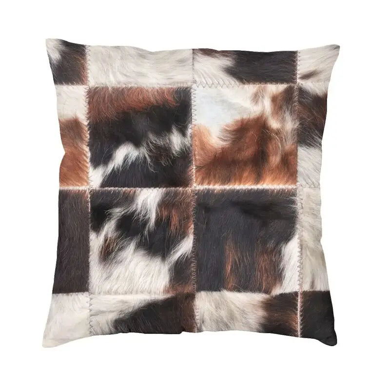 Celia's Cowhide Texture Pillow - Stylish and Unique Home Decor