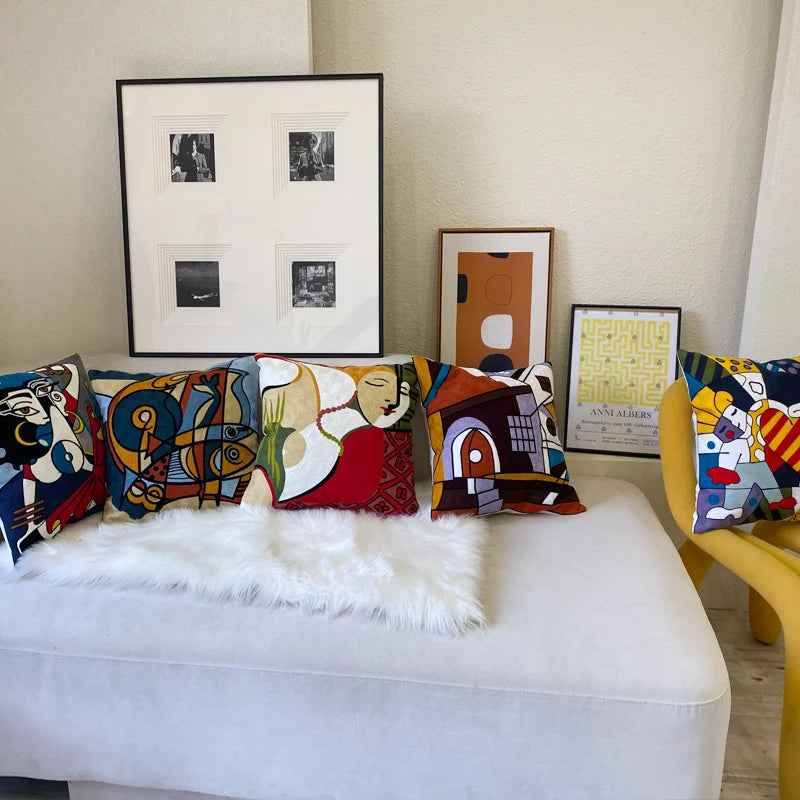 Petra's Picasso Pillow Collection - Modern Art Pillows for Home Decor