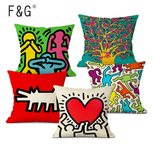 Top Art Colorful Abstract Decorative Pillowcases - Vibrant Home Decor